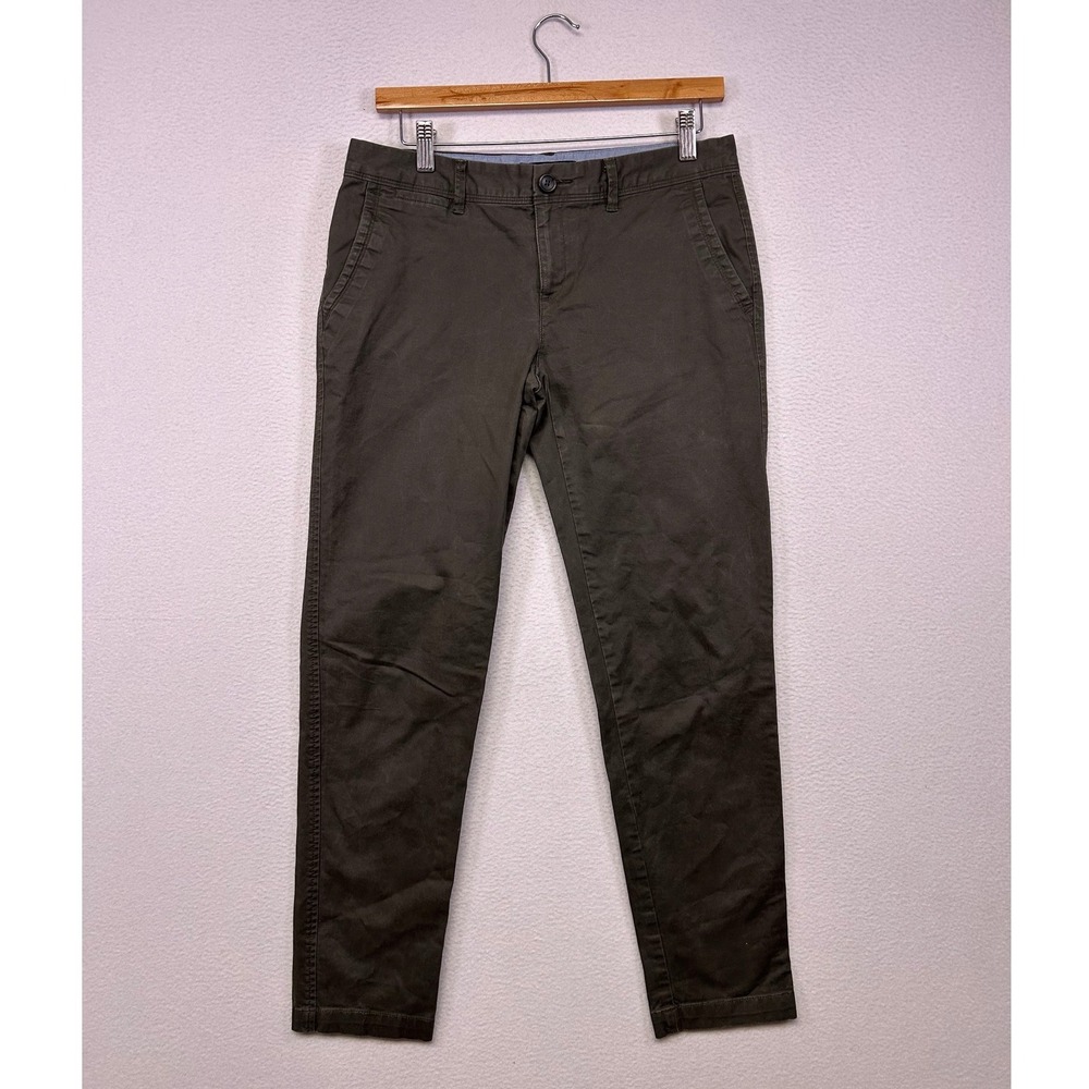 Classic Preppy Banana Republic Womens 2 Olive Green Slim Tapered Chino Pants